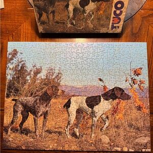 TUCO Jigsaw Puzzle ON THE POINT 490+ Pieces Hunting Dogs in Landscape 1960s COMP